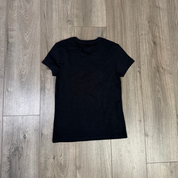J.Crew Essential Short-Sleeve Crewneck Tee WMNS XS Black Stretch Cotton Slim Fit - Picture 7 of 8